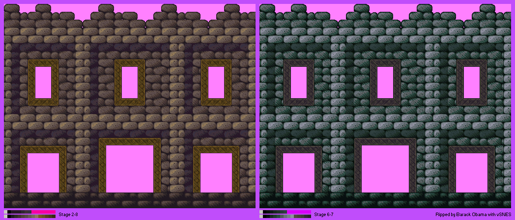 Super Mario World 2: Yoshi's Island - Fort / Castle (Stone Walls)