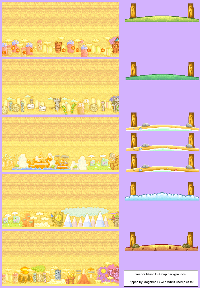 Yoshi's Island DS - Map Backgrounds
