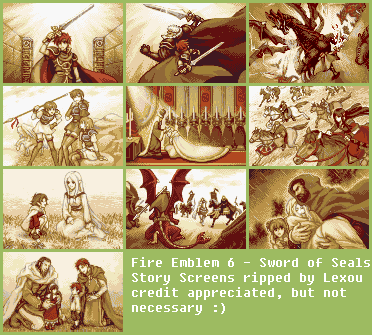 Fire Emblem: The Binding Blade (JPN) - Story Screens