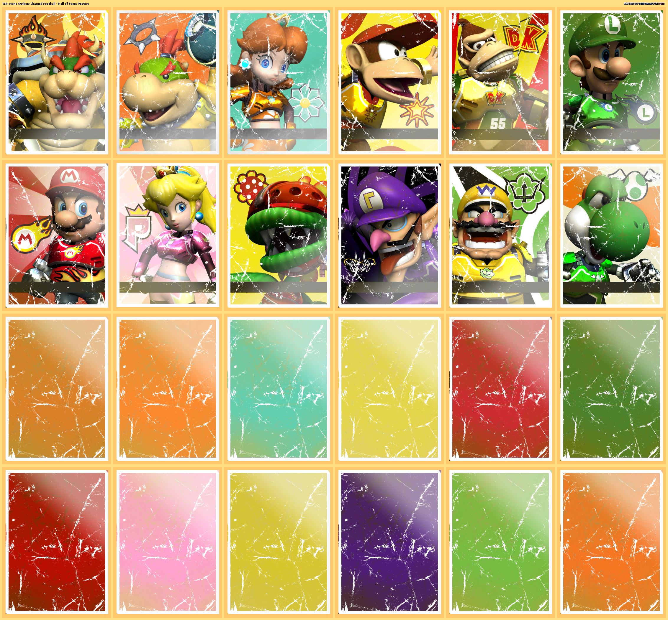 Mario Strikers Charged - Hall of Fame Posters