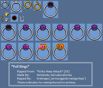Kirby Mass Attack - Pull Rings