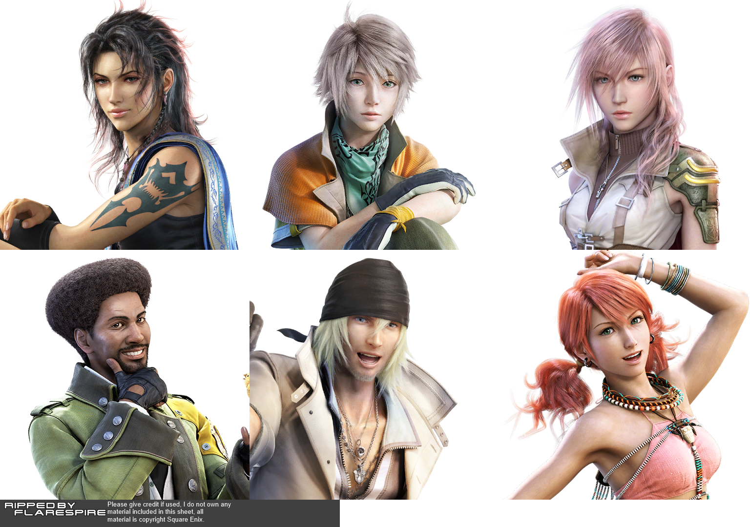 Final Fantasy 13 - Character Portraits