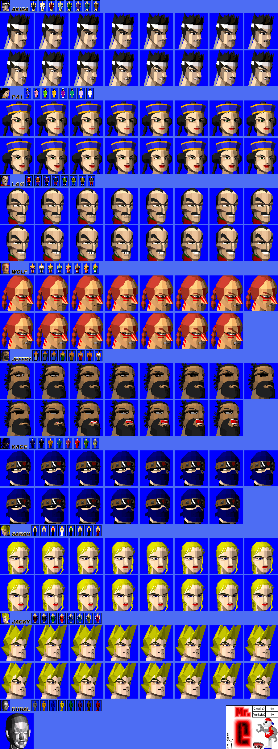 Virtua Fighter (32X) - Fighter Icons