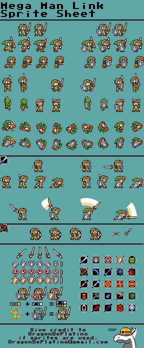 The Legend of Zelda Customs - Link (Mega Man NES-Style)