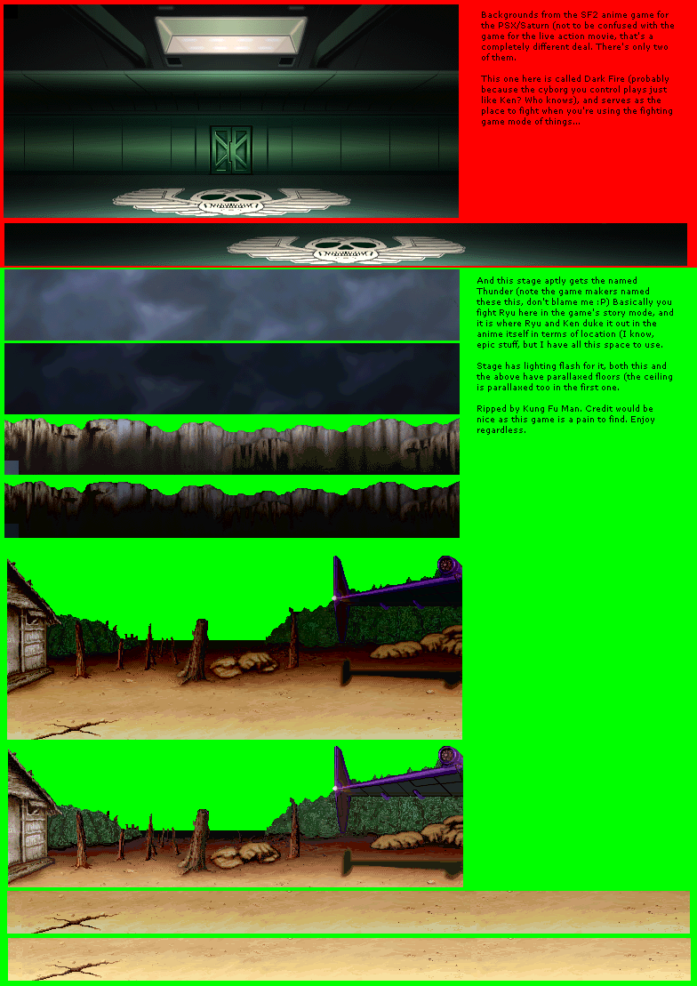 Street Fighter II Movie (JPN) - Backgrounds