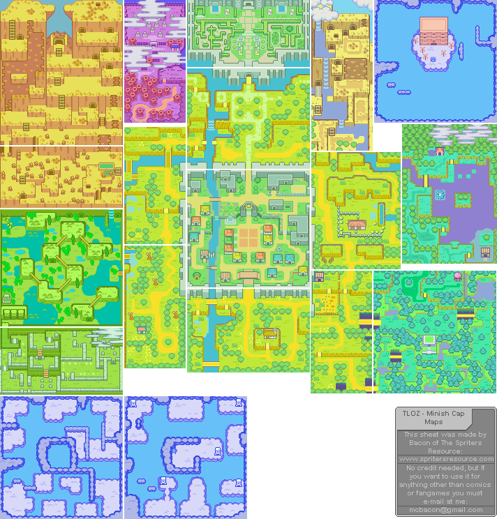 The Legend of Zelda: The Minish Cap - Area Maps