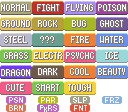 Pokémon Ruby / Sapphire - Type / Condition Icons