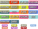Pokémon FireRed / LeafGreen - Type / Status Icons