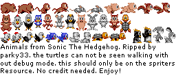 Sonic the Hedgehog 2 - Animals
