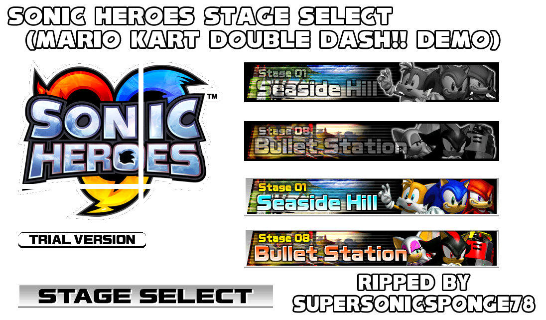 Sonic Heroes - Stage Select (Trial Version)