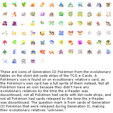 Pokémon e-Cards - Generation III Icons
