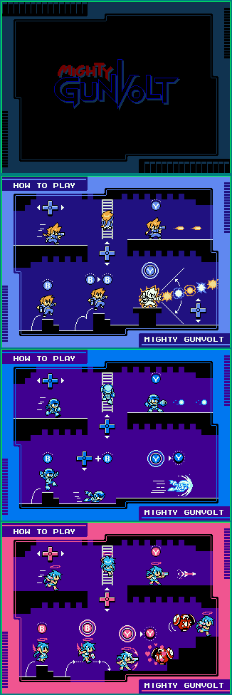 Mighty Gunvolt - How-to-Play Screens