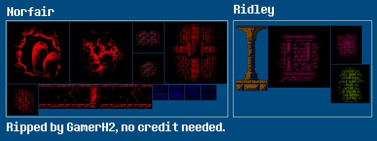 Metroid Zero Mission - Ridley and Norfair Backgrounds