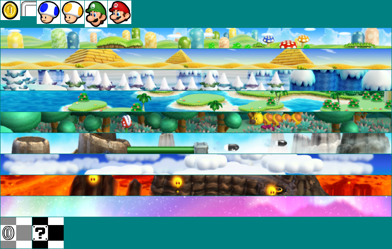 New Super Mario Bros. Wii - Level Loading Screens