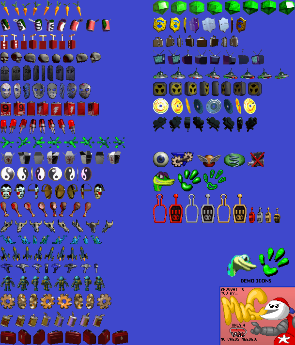 Gex: Enter the Gecko - Items and Icons