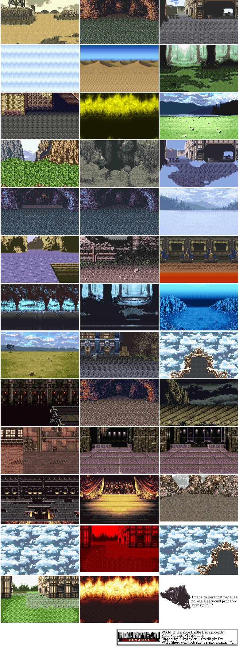 Final Fantasy 6 Advance - World of Balance Battle Backgrounds