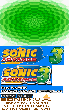 Sonic Advance 3 - Title Screen