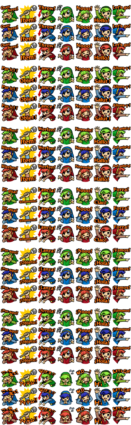 The Legend of Zelda: Tri Force Heroes - Communication Icons