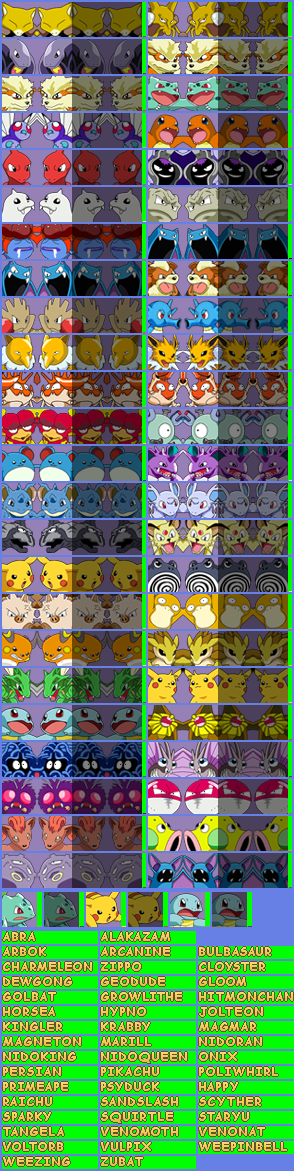 Pokémon Puzzle League - Pokémon Icons
