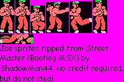 Street Master (MSX, Bootleg) - Joe