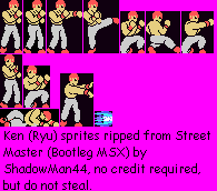 Street Master (MSX, Bootleg) - Ken
