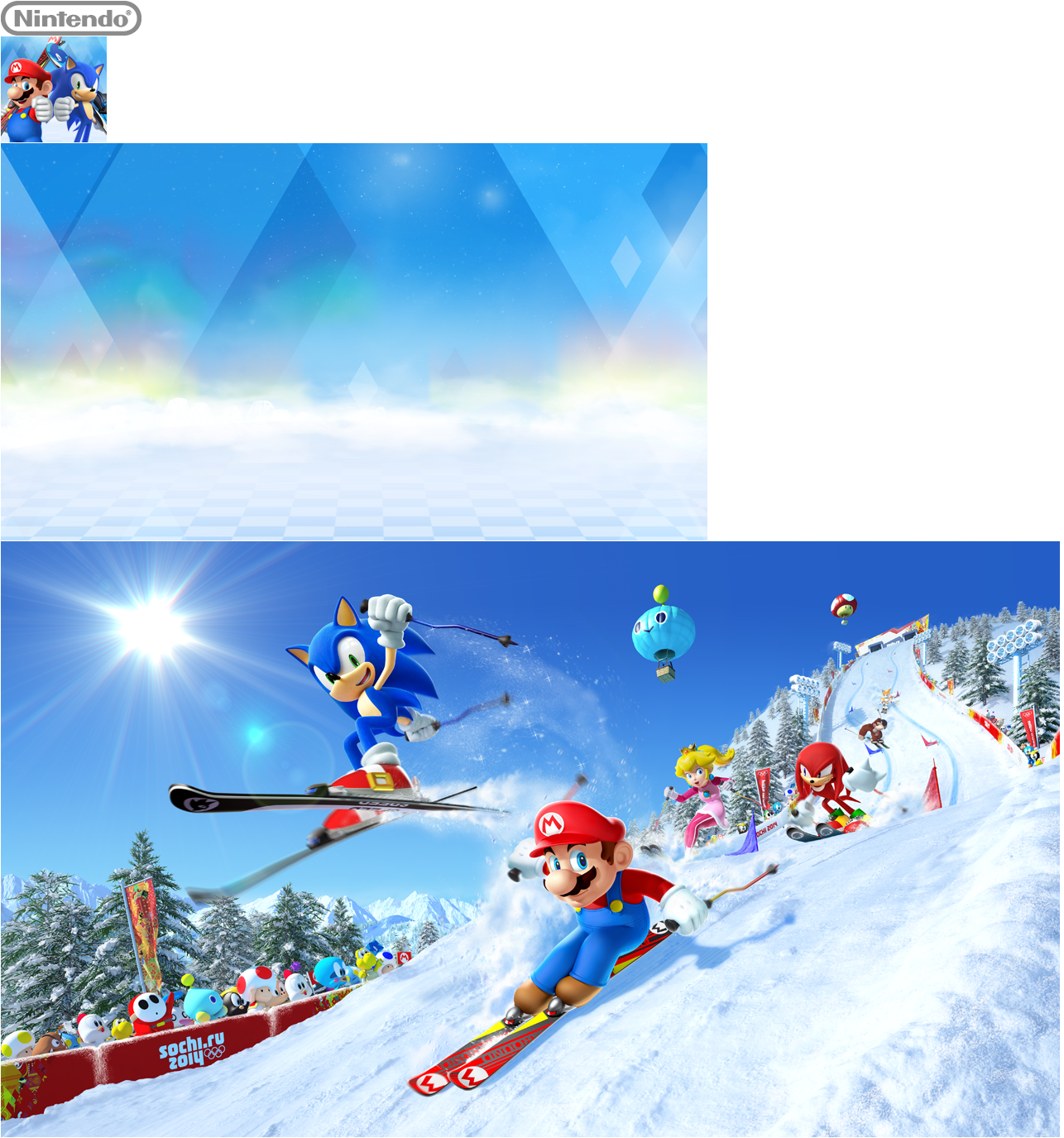 Mario & Sonic at the Sochi 2014 Olympic Winter Games - HOME Menu Icon and Banners