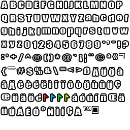 Tony Hawk's Underground 2 - Keyboard Font