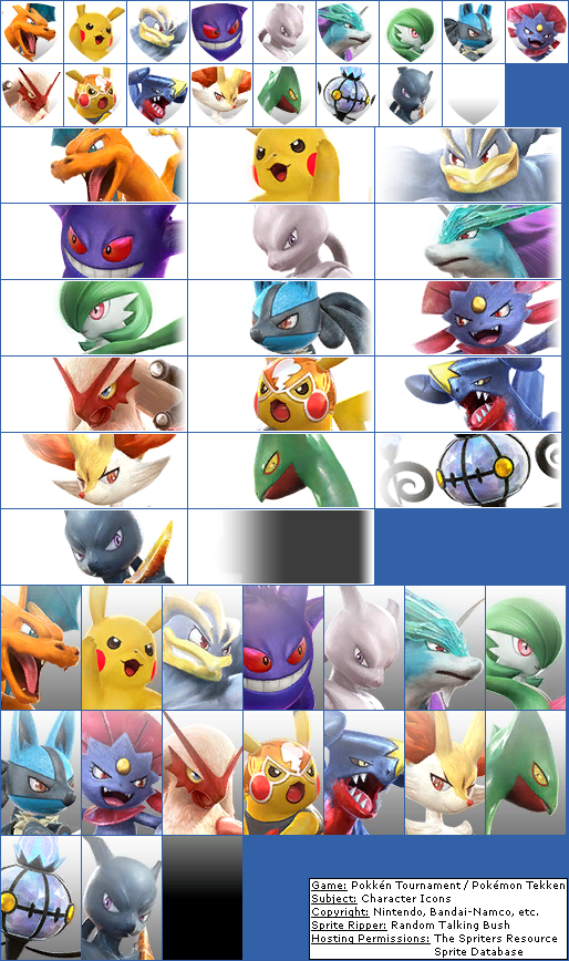 Pokkén Tournament / Pokémon Tekken - Character Icons