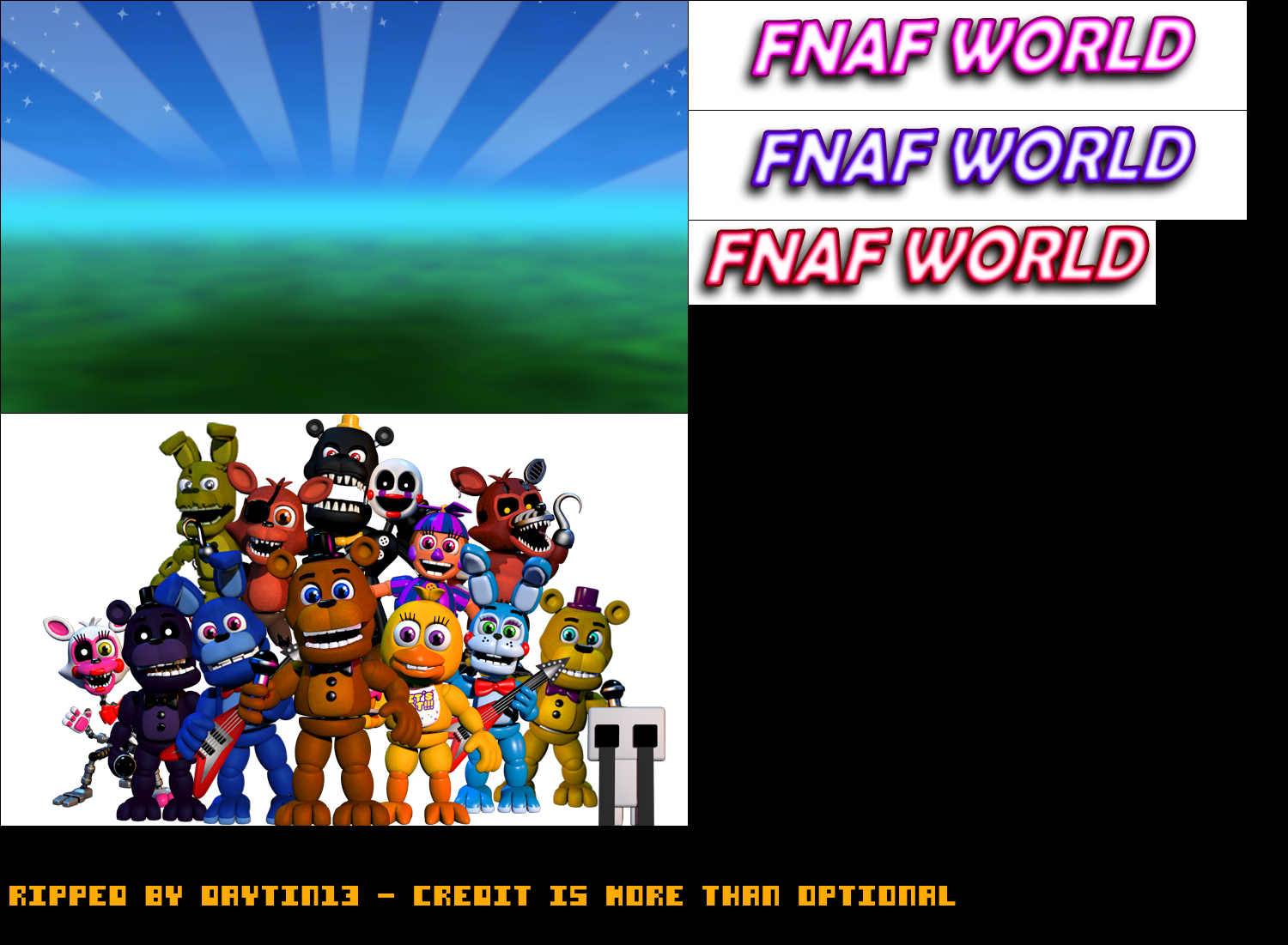 FNaF World - Title-Screen Assets