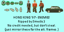 Hong Kong '97 (Homebrew) - Enemies & Projectiles
