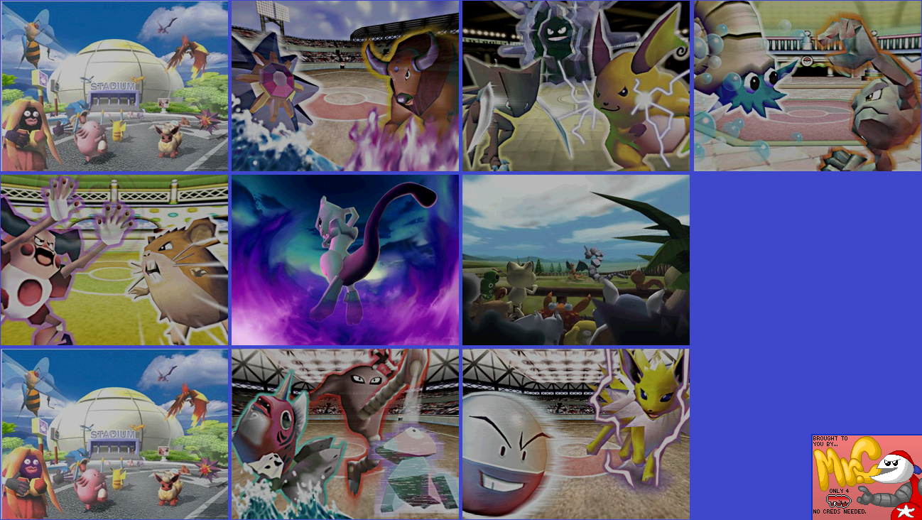 Pokémon Stadium - Stadium Menu Backgrounds