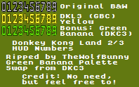 Donkey Kong Land III - HUD Numbers