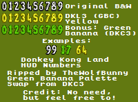 Donkey Kong Land - HUD Numbers