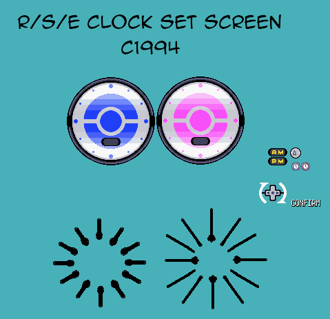 Pokémon Ruby / Sapphire - Clock Screen