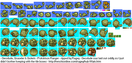 Pokémon Ranger - Geodude, Graveler & Golem