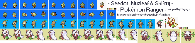 Pokémon Ranger - Seedot, Nuzleaf & Shiftry