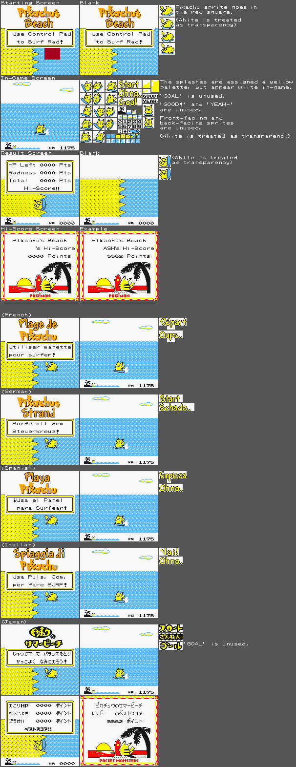 Pokémon Yellow - Surfing Minigame