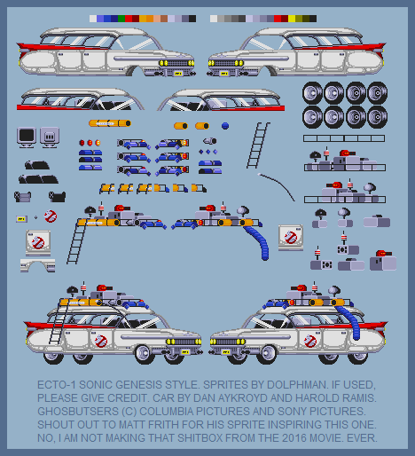 Ghostbusters Customs - Ecto-1 (Sonic Genesis-Style)