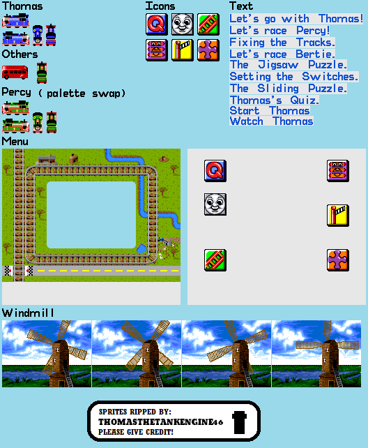 Thomas the Tank Engine and Friends - Game Menu