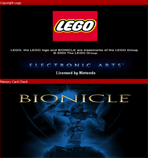 Bionicle: The Game - Opening Screens