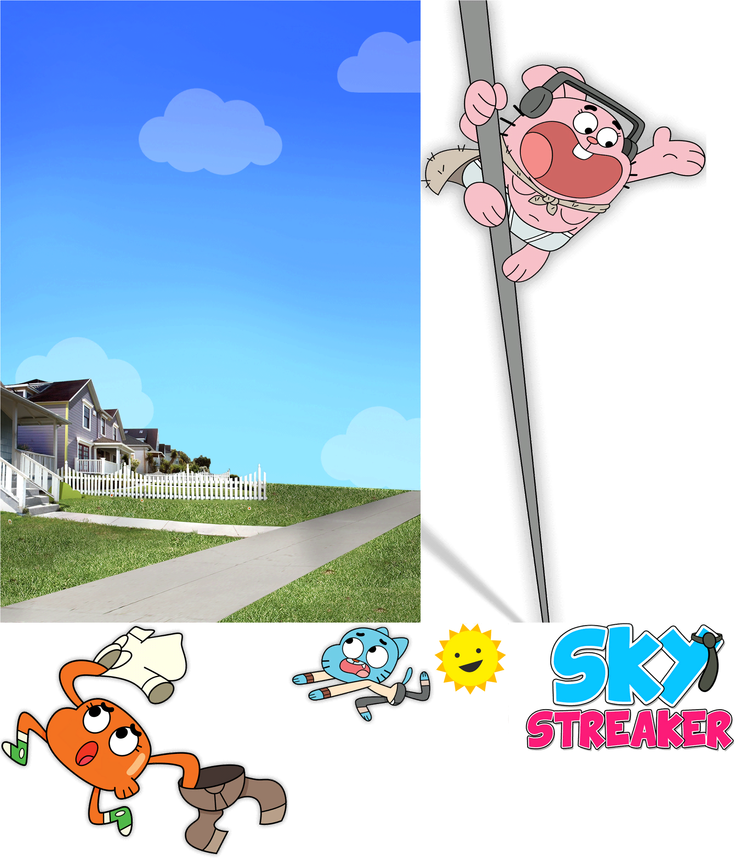 The Amazing World of Gumball: Sky Streaker - Main Menu