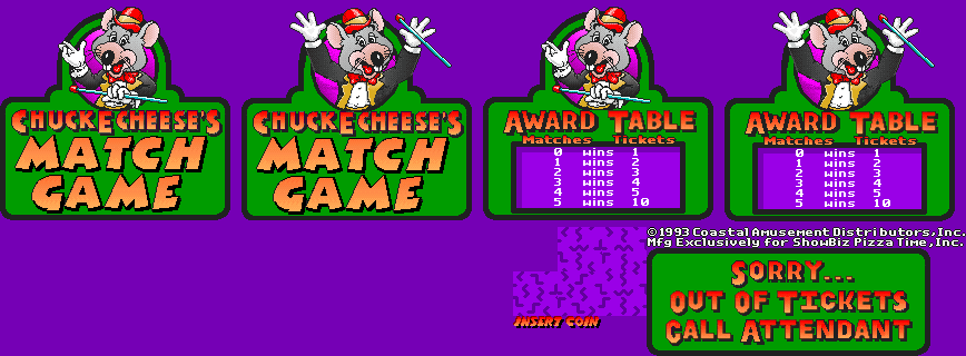 Chuck E. Cheese's Match Game - Title Screen