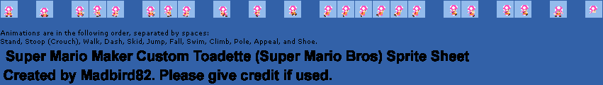 Mario Customs - Toadette (Super Mario Maker-Style)