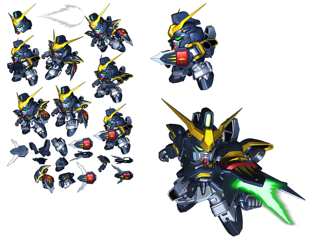 Gundam Deathscythe (Buster Shield)