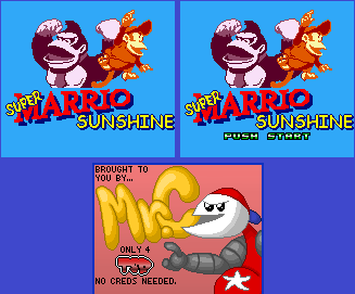Donkey Kong 5: The Journey of Over Time and Space (Bootleg) - Title Screen (Super Marrio Sunshine)