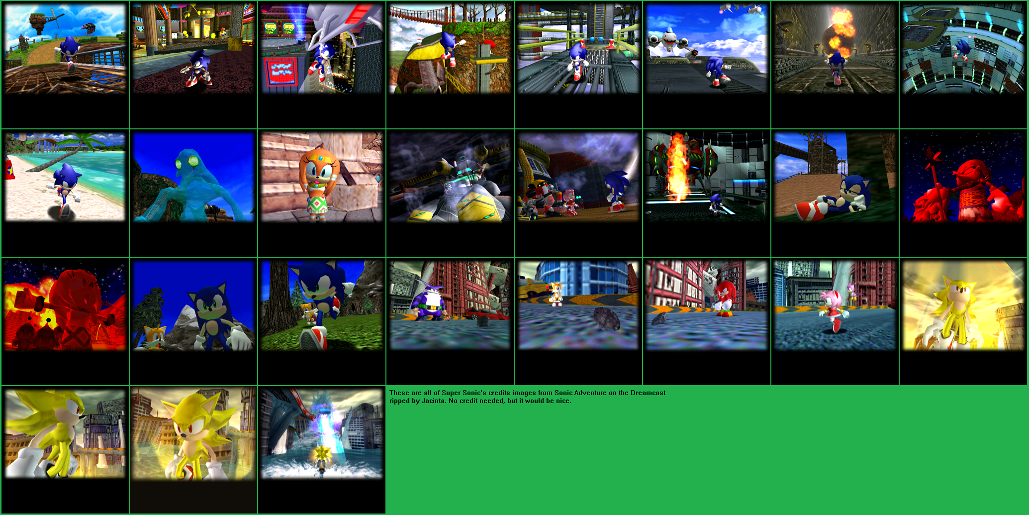 Sonic Adventure - Credits Images (Super Sonic)
