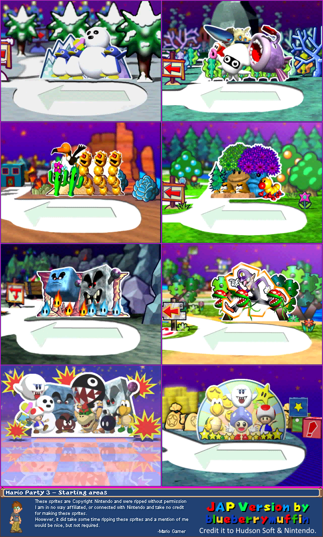 Mario Party 3 - Starting Areas