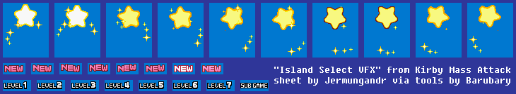 Kirby Mass Attack - Island Select Star