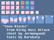 Kirby Mass Attack - Snow Blocks