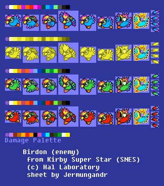 Kirby Super Star / Kirby's Fun Pak - Birdon (Enemy)